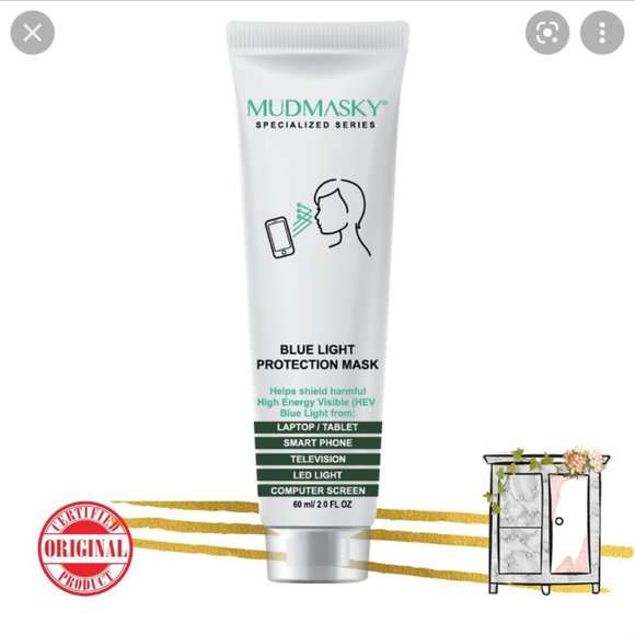 NWT 🛍 MUDMASKY Blue Light Protection Mask - Picture 2 of 8